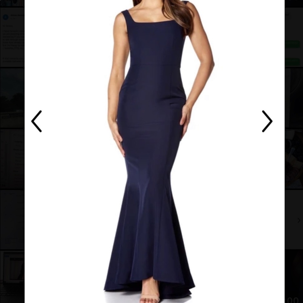 Blue Formal Wedding Guest Bridesmaid Dress